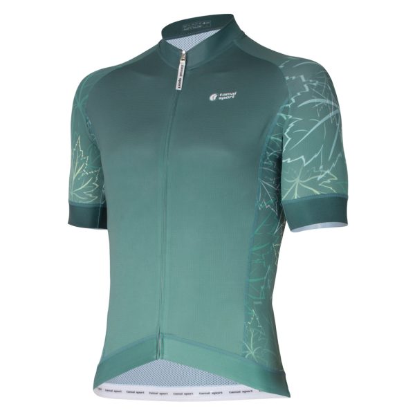 Kolesarska majica Air - petrol green leaf